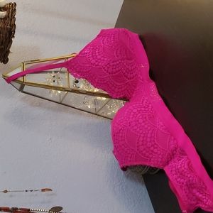 Hot Pink Padded Pink Victoria Seconds Bra